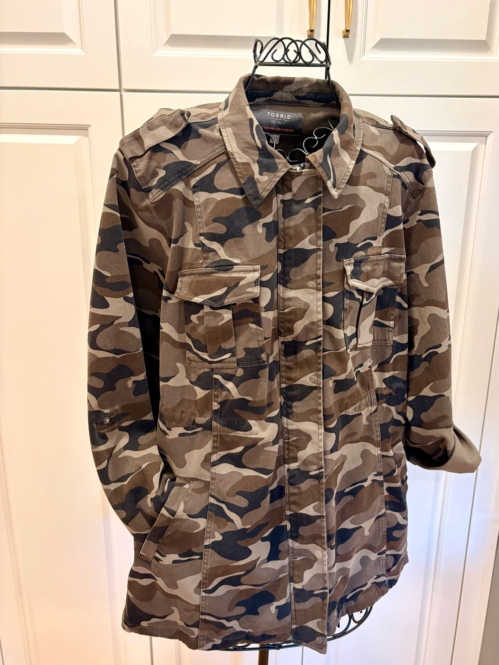 torrid Brown & Olive Camo Military Field Jacket